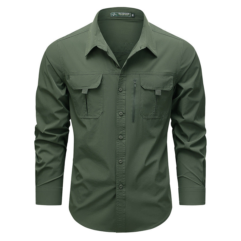 Herren Outdoor Hemd mit vielen Taschen Praktisch - BerlinGlamour