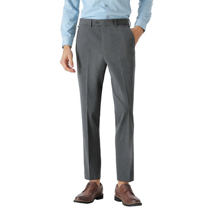 Herren Anzughose Slim Fit Schwarz mit Feinmuster