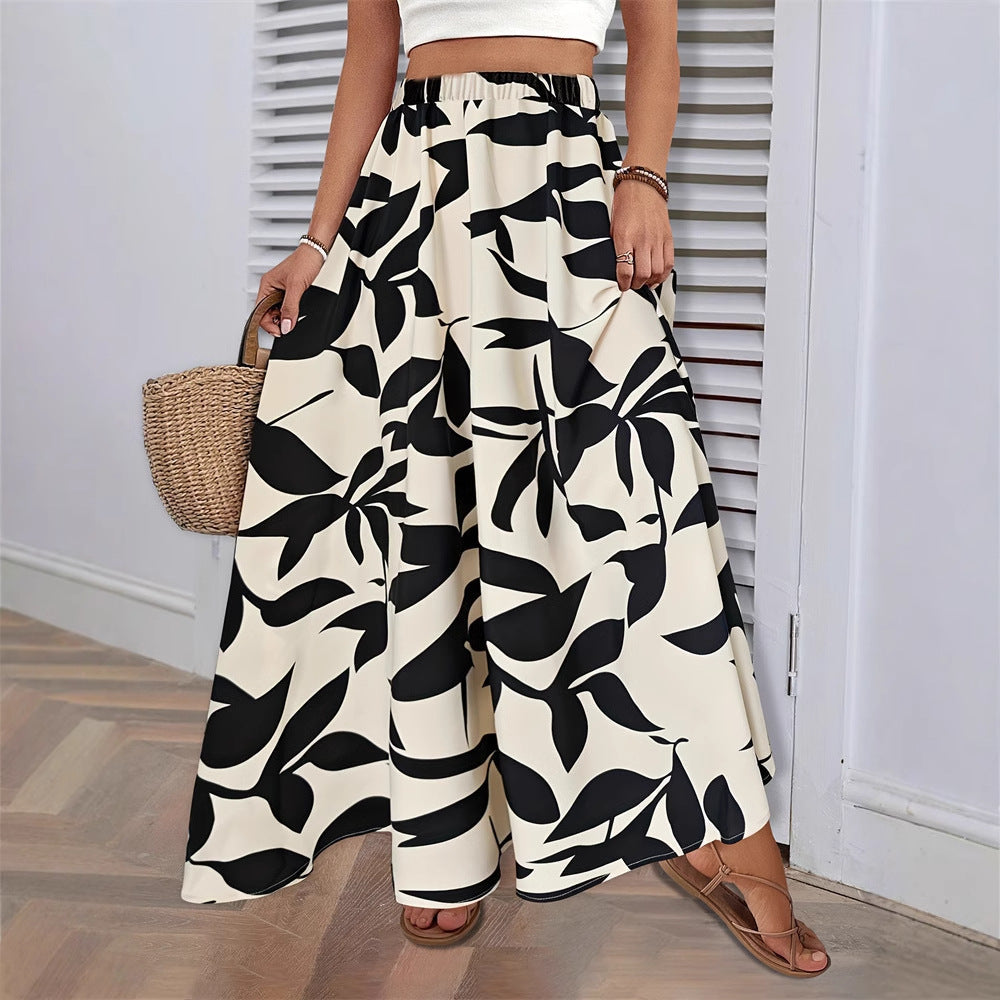 Damen Maxirock Florales Muster Sommerkleid - BerlinGlamour