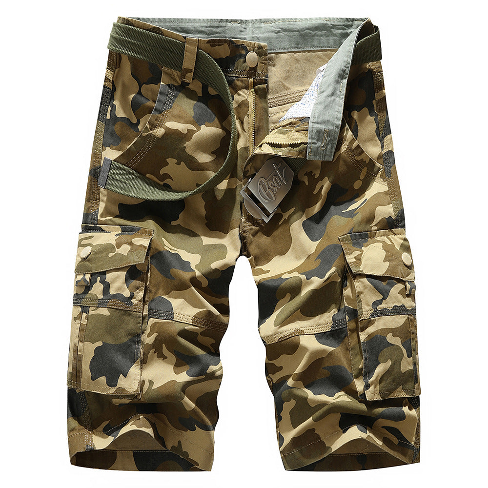 Herren Cargoshorts Elastisch Praktisch Mit Taschen