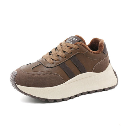 Damen Sneaker Warm High-Top Fleece-Innenfutter Komfortschuhe