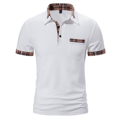 Herren Poloshirt Karomuster Modern Komfortschnitt
