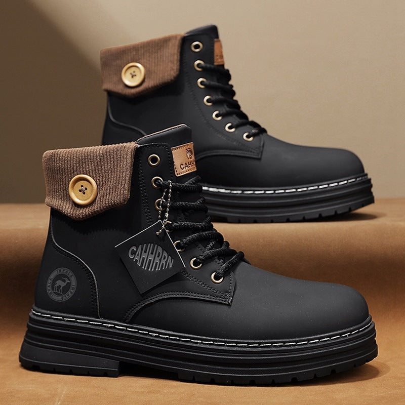 Damen Winterstiefel Knopfverschluss Gepolstert Warm