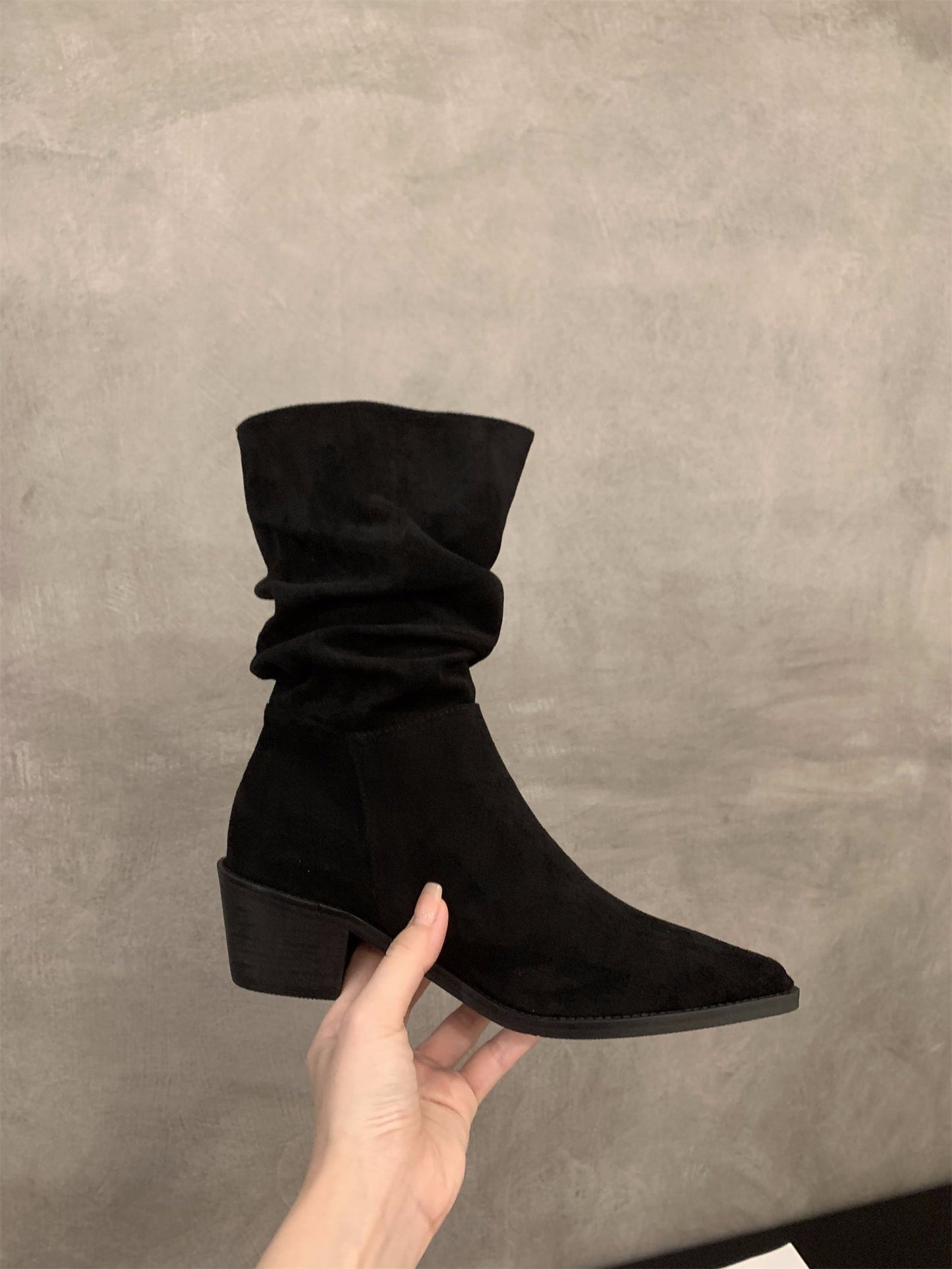 Damen Stiefeletten Spitz Schuhe Gummisohle Schnürsenkel
