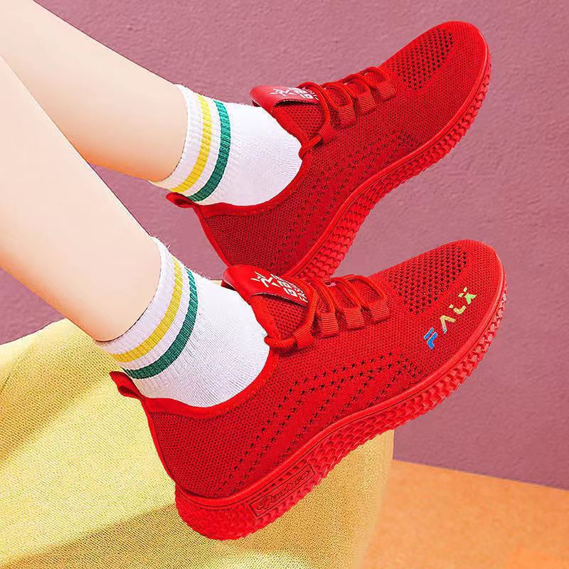 Damen Sneaker Atmungsaktiv Freizeitschuh Elastisch Bequem