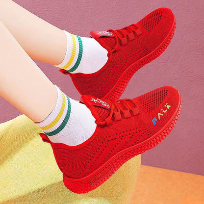 Damen Sneaker Atmungsaktiv Freizeitschuh Elastisch Bequem