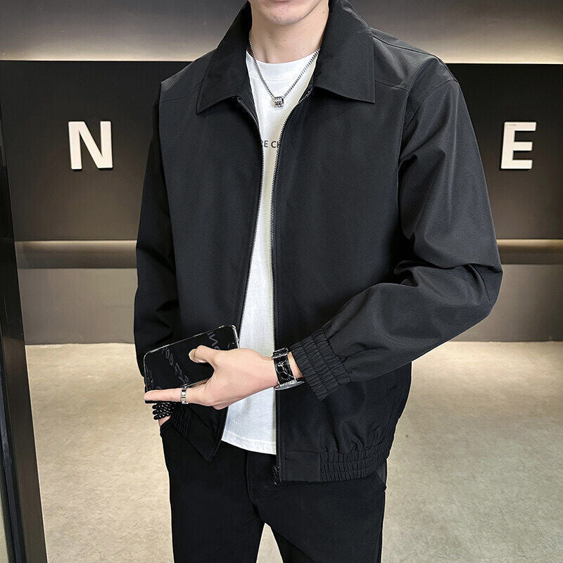Herren leichtgewichtige Freizeitjacke mit elastischem Bund und praktischen Taschen BerlinGlamour.