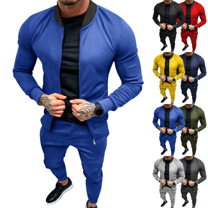 Herren Sportanzug Modern Stehkragen Reißverschlusstaschen