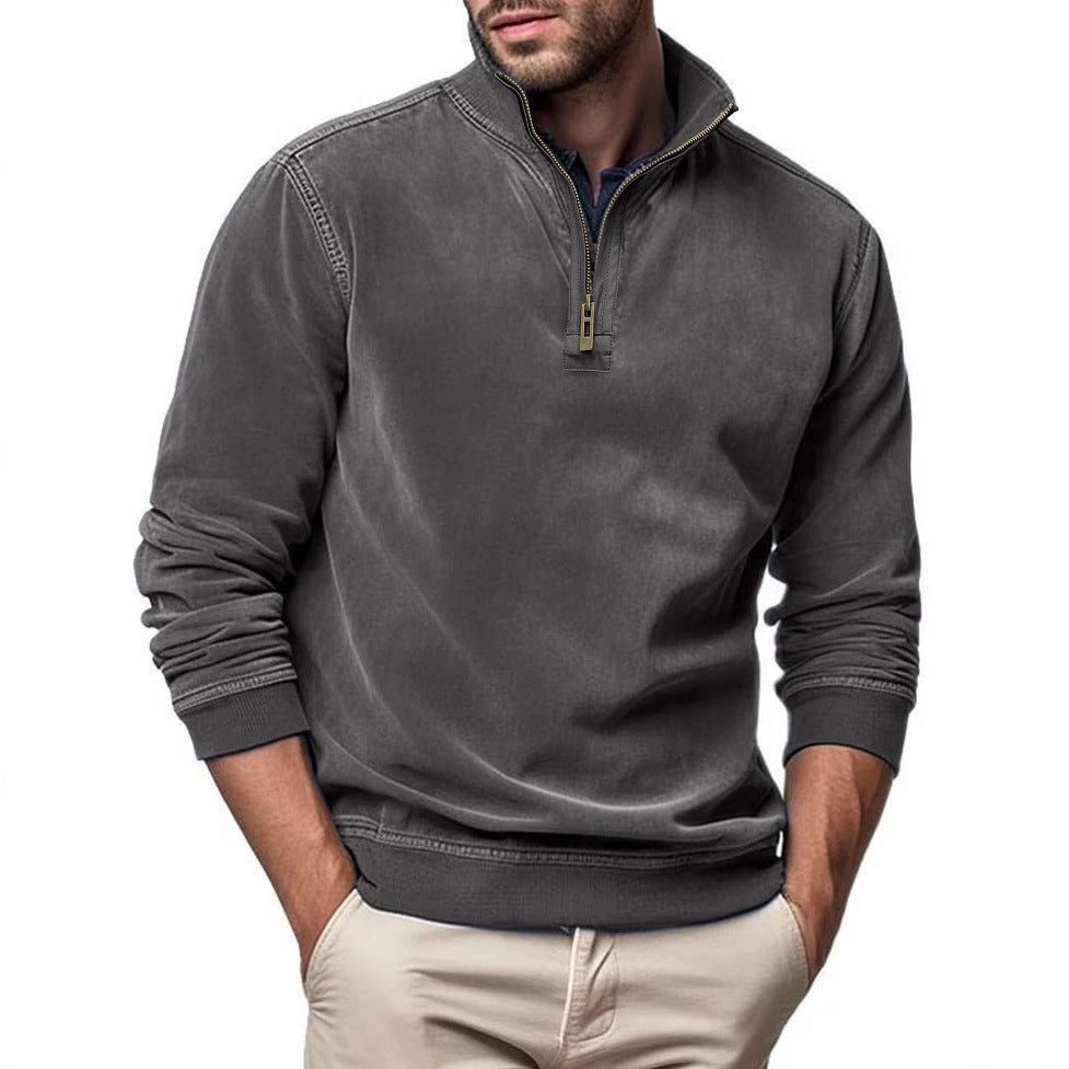 Herren Pullover Sportlich Halbzipper - BerlinGlamour