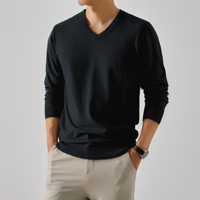 Herren Langarmshirt V-Ausschnitt Modern Berlin Style