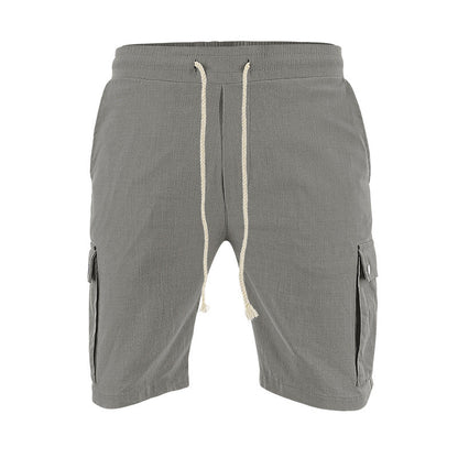 Herren Cargo Shorts Bequem mit Taschen und Kordelzug