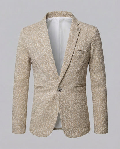 Herren Blazer Modern Strukturiert Slim Fit