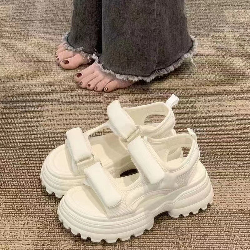 Damen Sandalen Sportlich Bequem Klettverschluss - BerlinGlamour