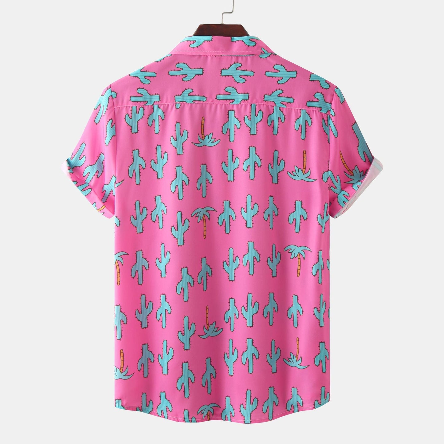 Herren Kurzarmshirt Kaktus Design Lässig Berlin