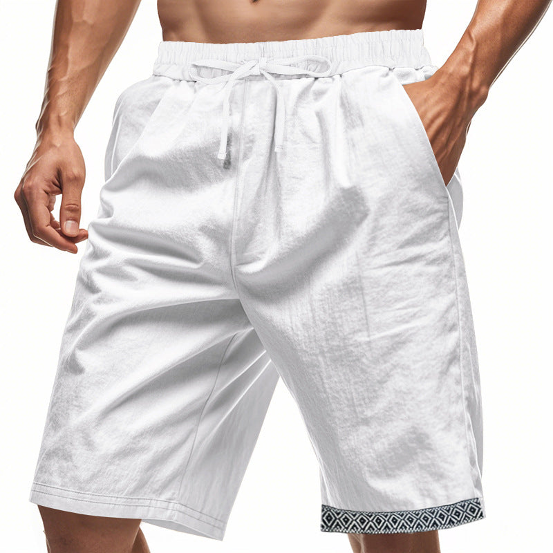 Herren Bermudashorts Bequem Elastisch Mit Kordelzug