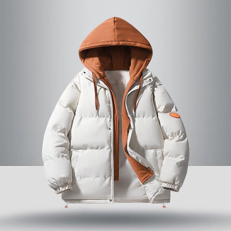 Herren Winterjacke Steppjacke Warm mit Abnehmbarer Kapuze