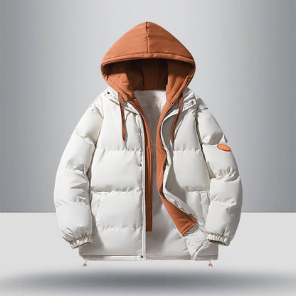 Herren Winterjacke Steppjacke Warm mit Abnehmbarer Kapuze