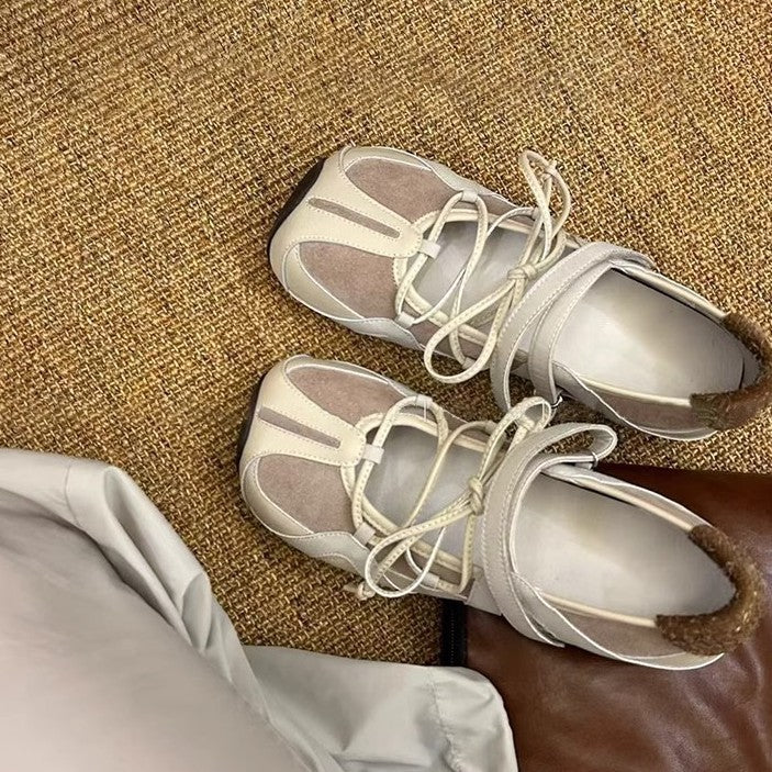 Damen Ballerinas Komfortabel Verstellbar Modisch