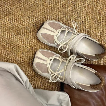 Damen Ballerinas Komfortabel Verstellbar Modisch