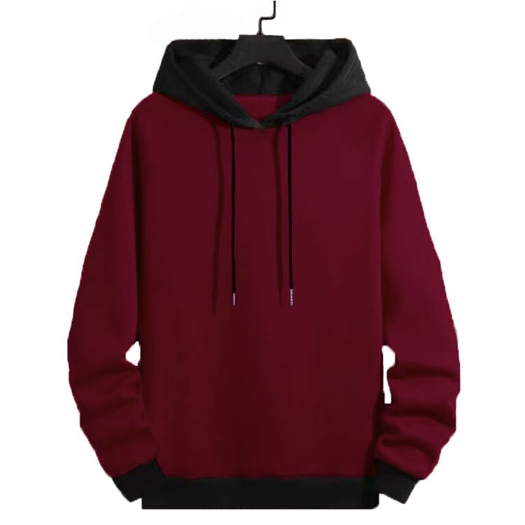 Herren Kapuzenpullover Sportlich Kontrast Ärmel Modern