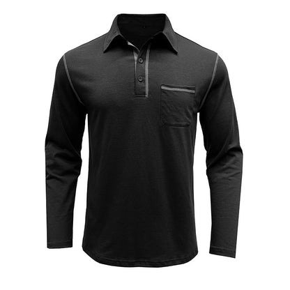 Herren Polohemd Sportlich mit Brusttasche Modern