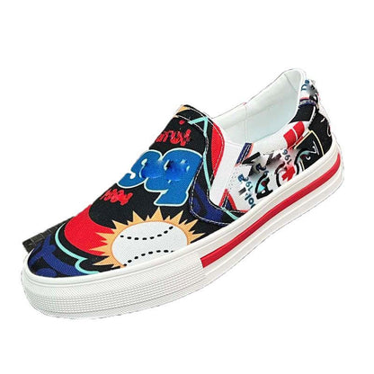 Damen Sneaker Slip-On Weite Passform Rutschfeste Sohle