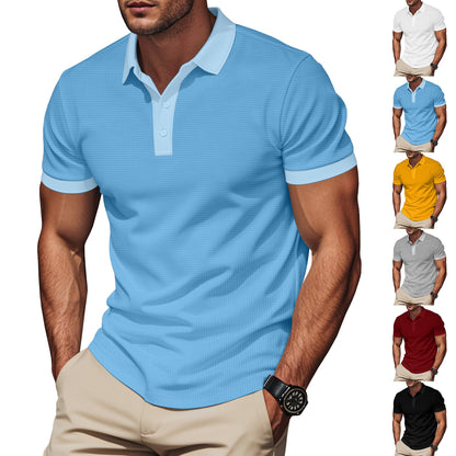 Herren Polohemd Strukturiert Elegantes Design - BerlinGlamour