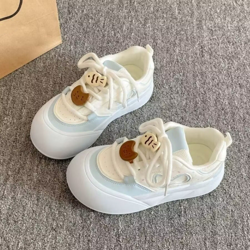 Damen Sneaker Floral Schnürung Frauen Schuhe Mode - BerlinGlamour