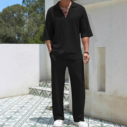 Herren Polo Hemd Kurzarm Elastisch Modern