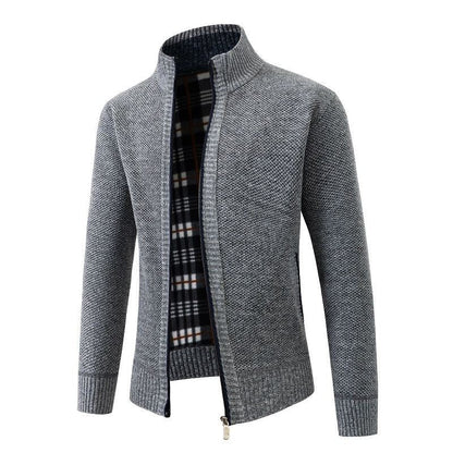 Herren Strickjacke Modern Hochkragen Bequem