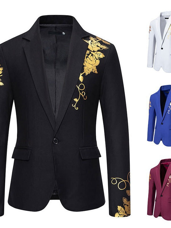 Herren Blazer Elegant Floralmuster Hochwertig - BerlinGlamour