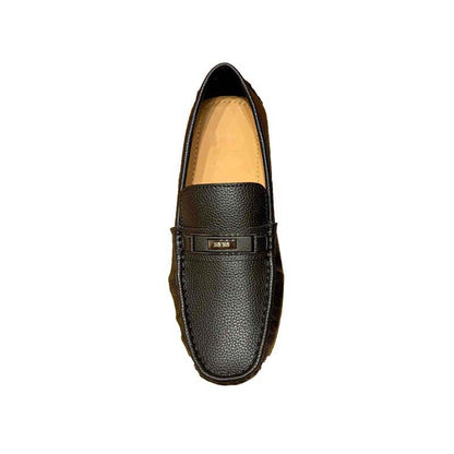 Ledermokassins Herren Elegantes Design Ziernaht Schwarz