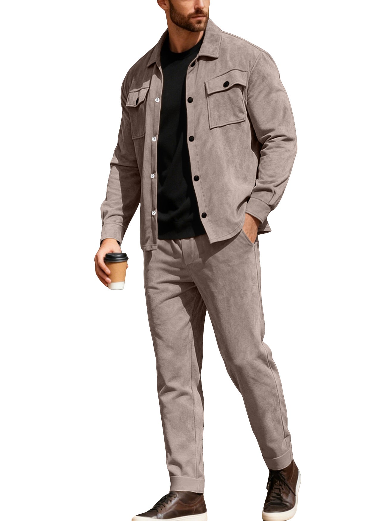 Herren Freizeitanzug Lässig Modern mit Taschen