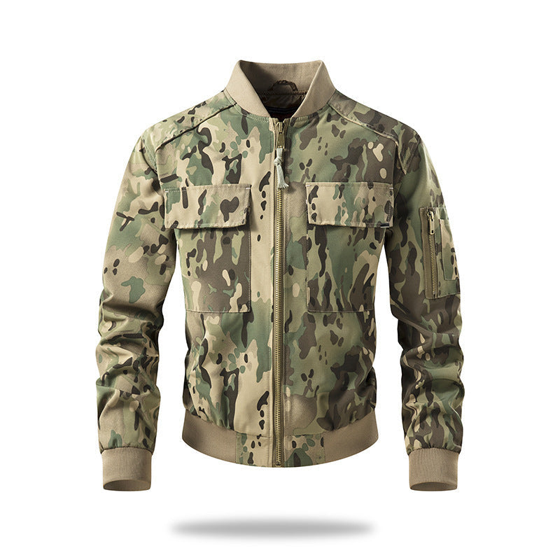 Herren Bomberjacke Modern mit Taschen und Stylishem Kragen