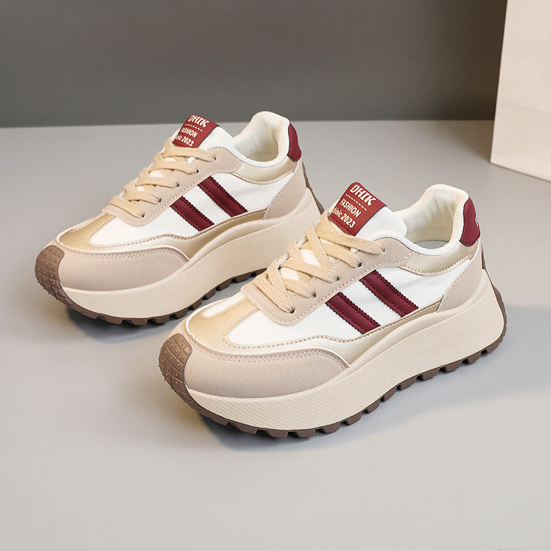 Damen Plateau Sneaker Komfortabel Ergonomisch Modisch