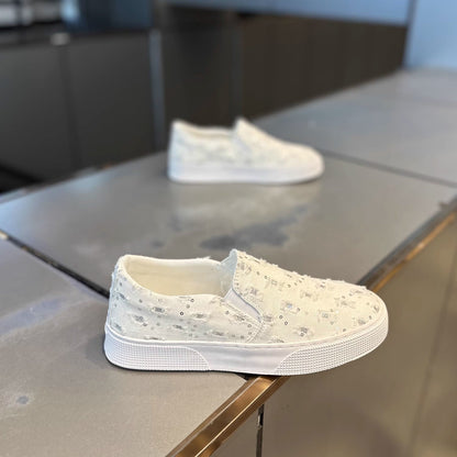 Damen Sneaker Komfortabel Glitzernde Schuhe Sportlich