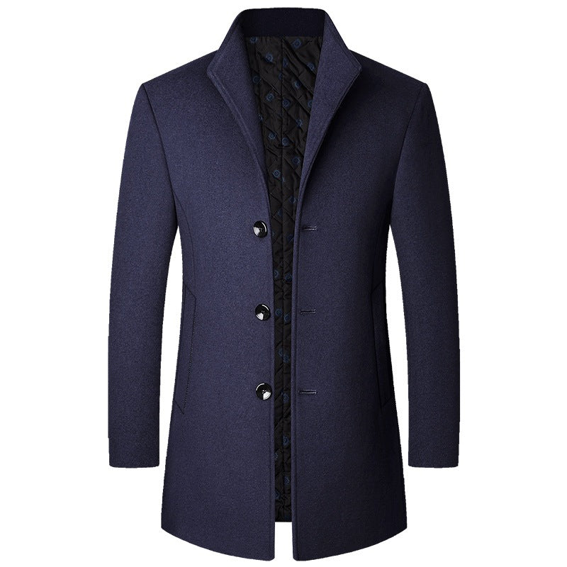 Herren Mantel Luxus Gepolstert Eleganter Winter