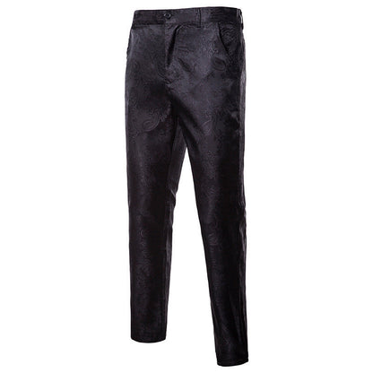 Herrenhose Paisley Muster Elegant Slim Fit