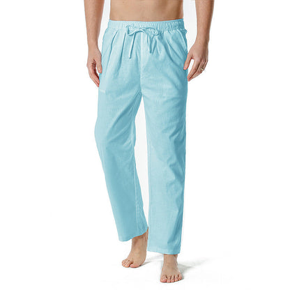 Herren Sommerhose Leicht Baumwolle mit Kordelzug und Taschen