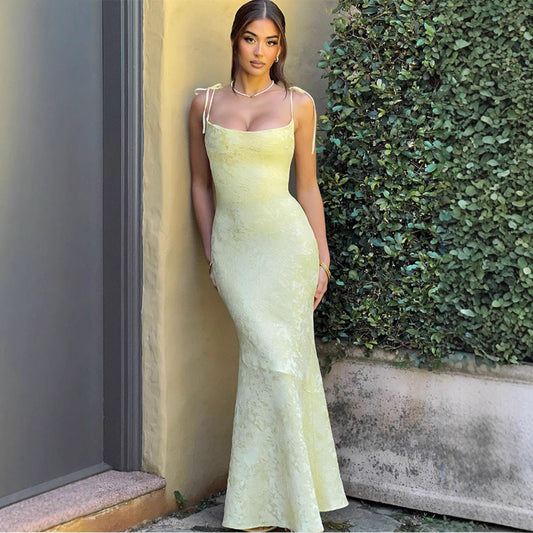 Elegantes Abendkleid Damen Langarm Floral Mit Rückenausschnitt - BerlinGlamour