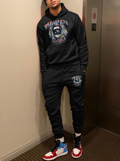 Herren Hoodie Set mit Streetwear Druck Berlin Style - BerlinGlamour