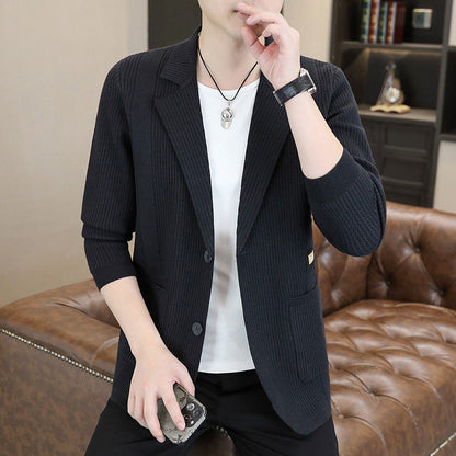 Herren Strickblazer Modern Lässig Einzigartig