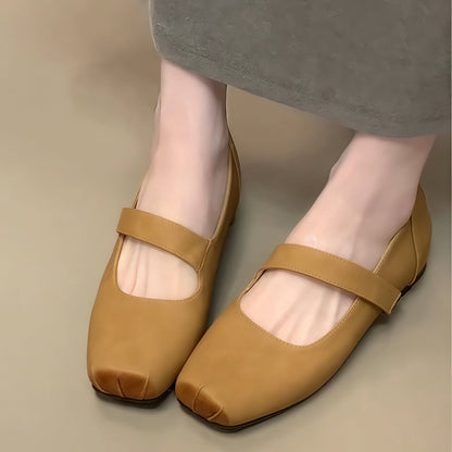 Damen Ballerinas Bequem Verstellbar Komfortfußbett