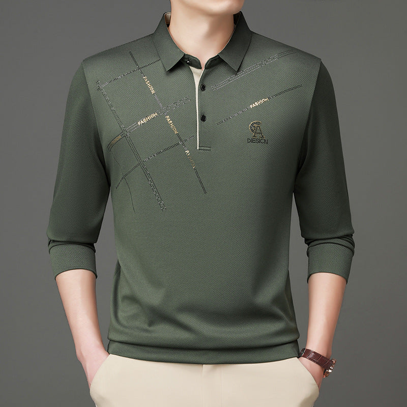 Herren Poloshirt Modern Grafikdruck Funktionstuch