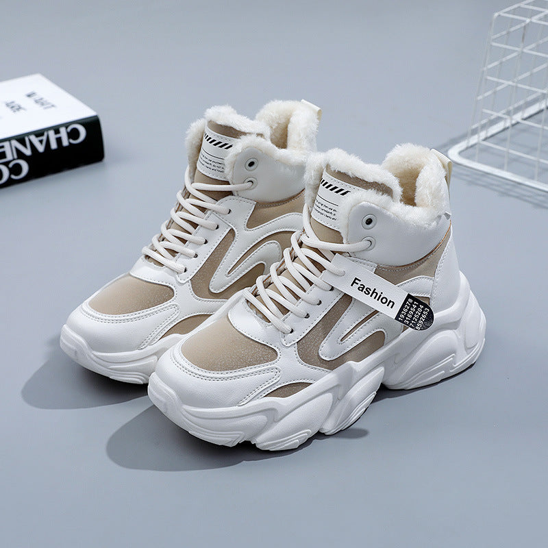 Damen Sneaker Warm Innenfutter Rutschfeste Sohle Modisch
