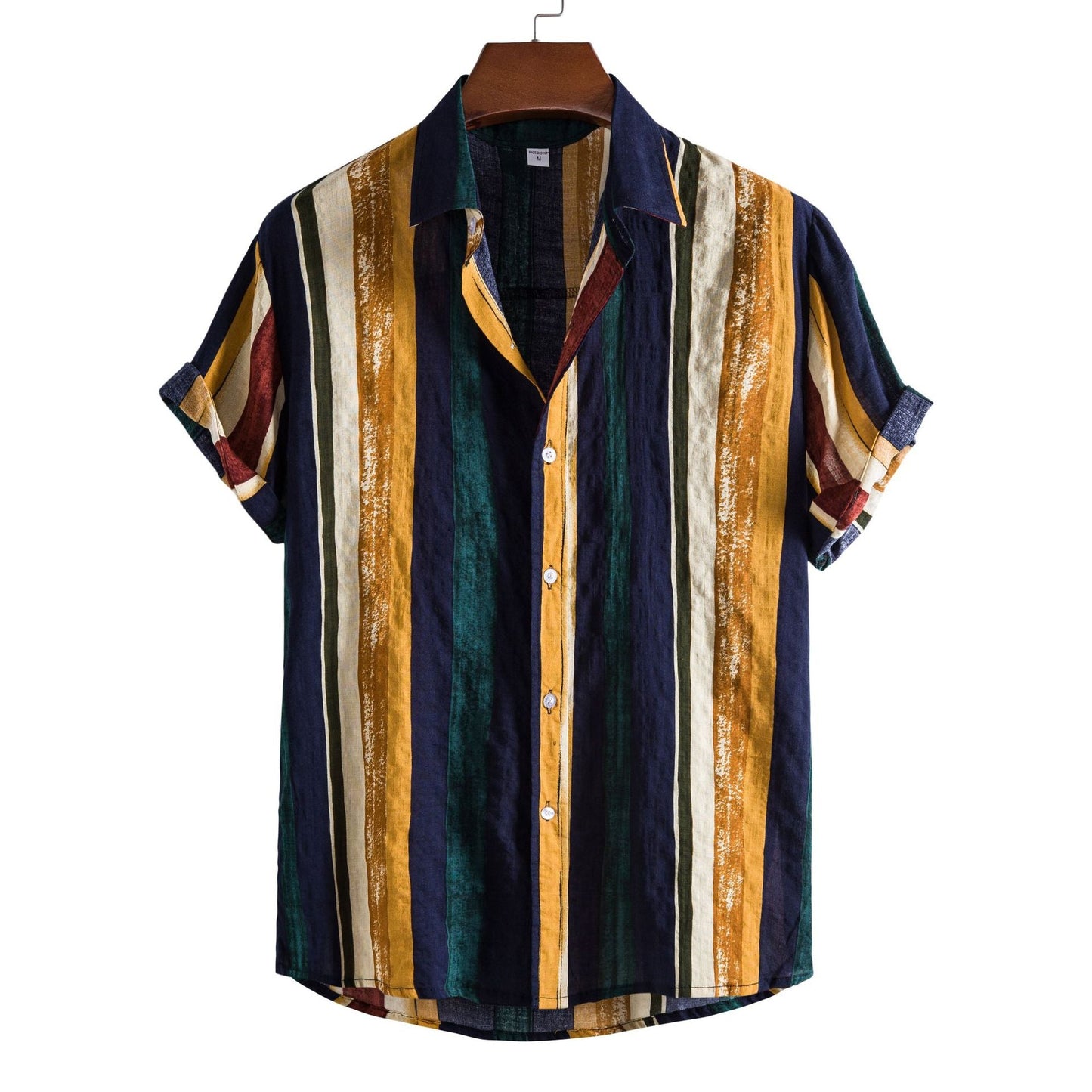 Herren Kurzarmhemd Senkrecht Gestreift Modern Style - BerlinGlamour