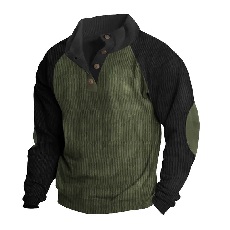 Der Pullover-Shirt mit Knopfleiste und Lederdetails ist ein elegantes und modernes Kleidungsstück, der für den stilvollen Herren geeignet ist. Mit seiner strukturierten Passform und edlen