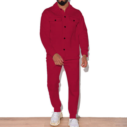 Herren Jogginganzug Sportlich Bequem Mit Taschen