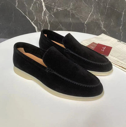 Elegante Herren Loafer Schuhe Lederschuhe Schwarz