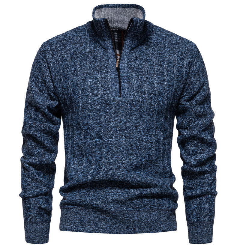 Herren Pullover Stehkragen Zipper Modern Casual